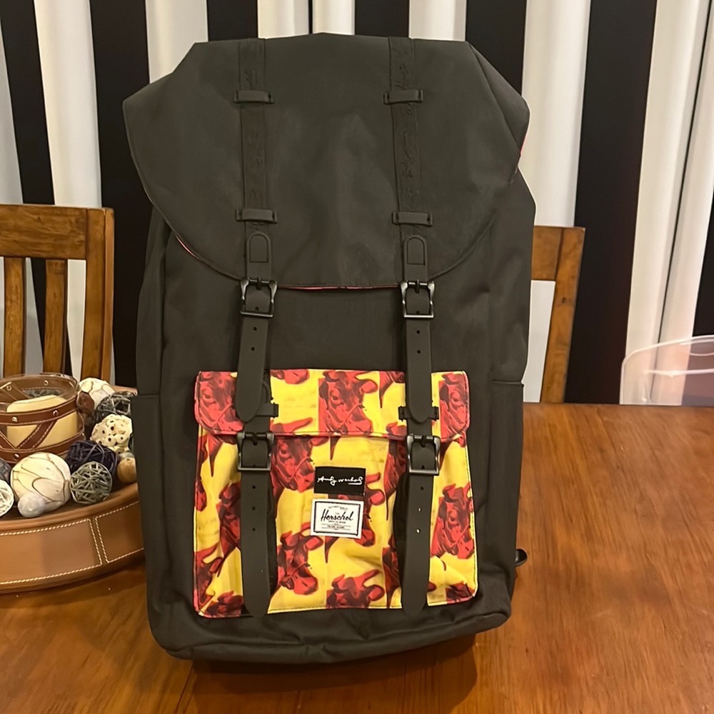 Hershel Supply x Andy Wharhol Cows Eco Little America backpack bag 15” laptop